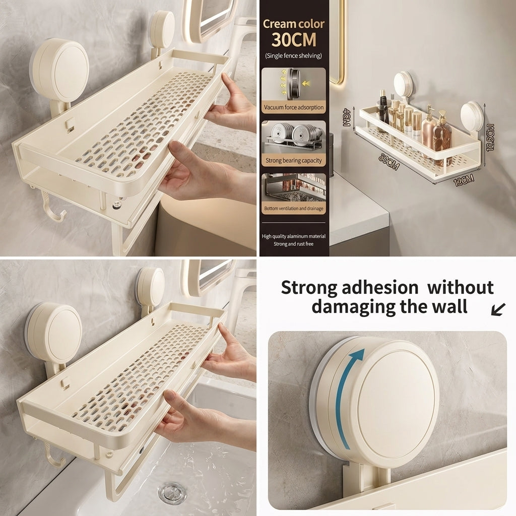 QuickStore Suction Shower Caddy | Suction Shower Caddy for Easy Bathroom Organization